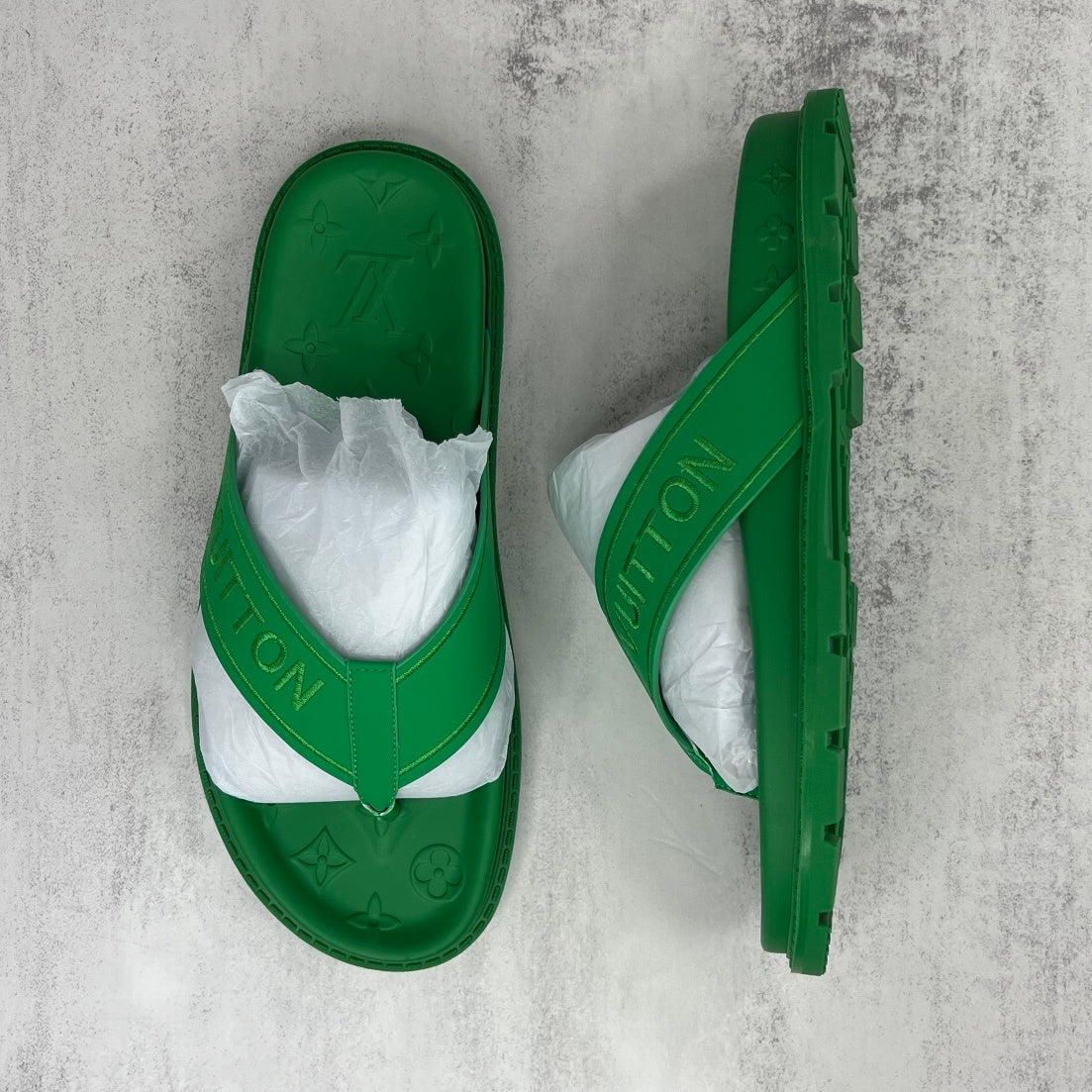 Louis Vuitton Flip-Flops "Green"