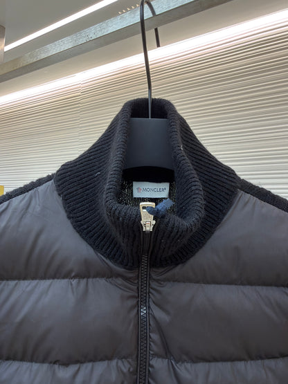 Moncler Padded Wool Zip-up Down Cardigan "Black"