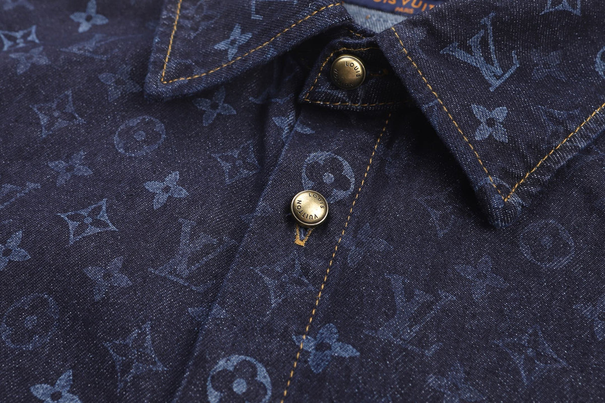 Louis Vuitton Monogram Denim Short-Sleeved Shirt