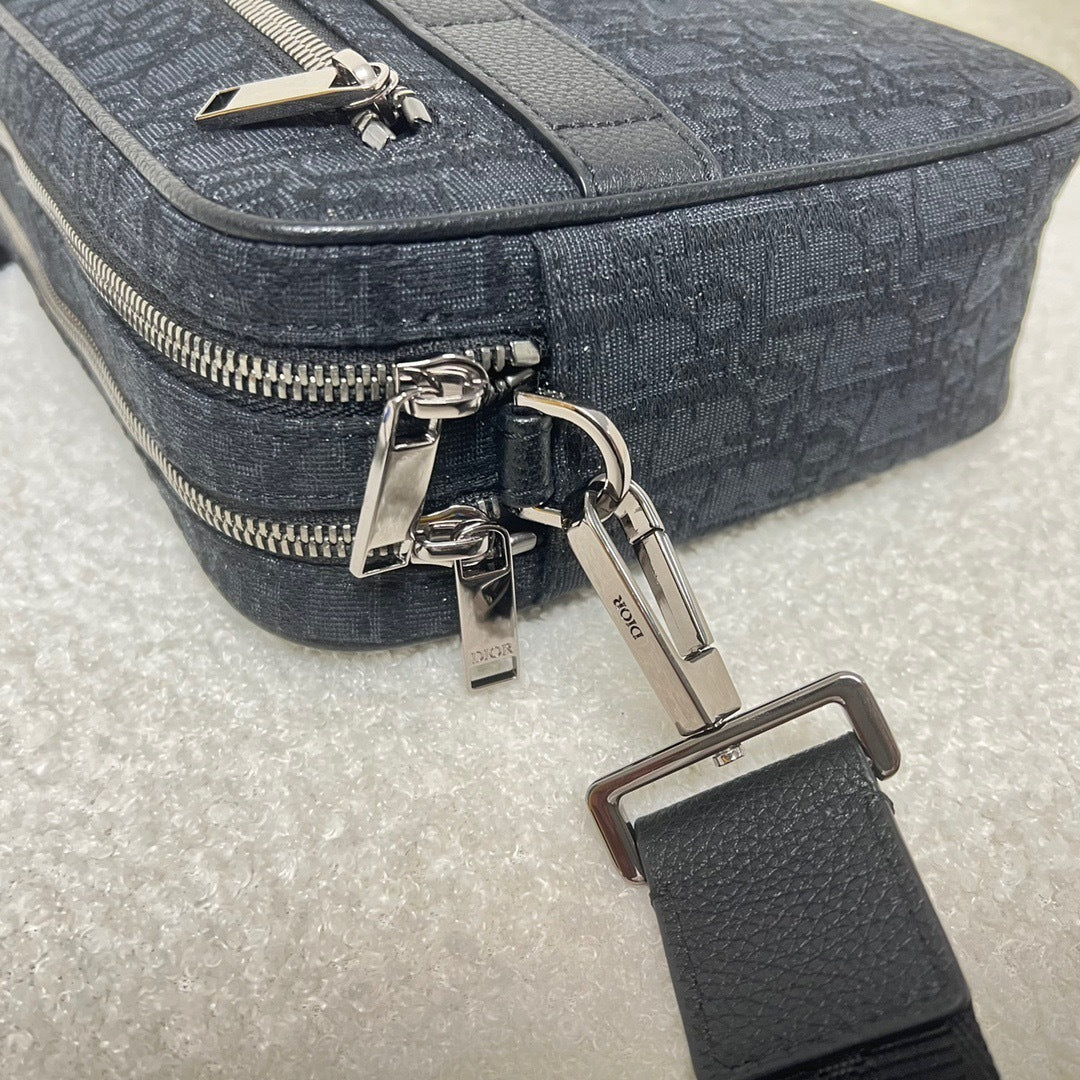Dior Oblique Jacquard Safari Bag with Strap