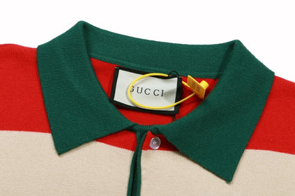 Gucci Polo Sweater "Ivory-Red-Green"