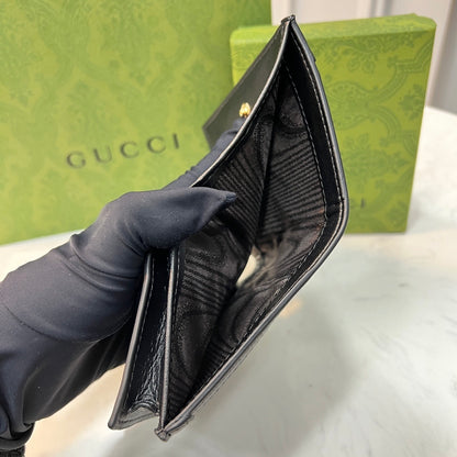 Gucci Wonka GG Monogram Embossed Card Case Wallet