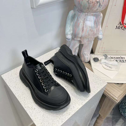 Alexander McQueen Tread Slick Leather Low "Black"