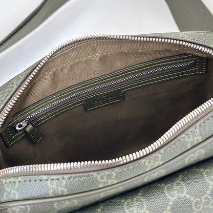 Gucci GG Monogram Small Crossbody Bag "Forest Green GG Fabric"