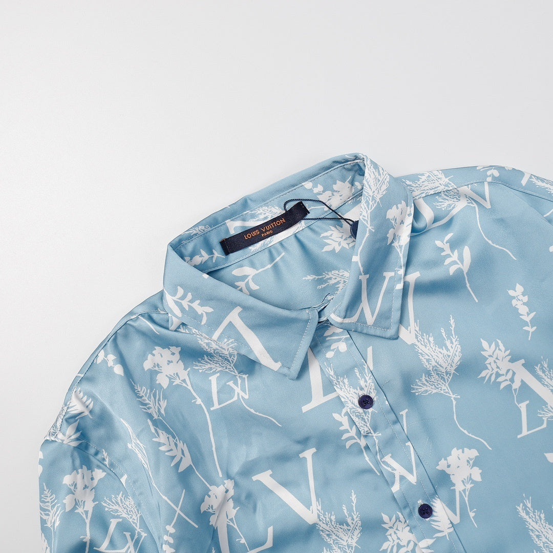 Louis Vuitton Floral Shirt "Blue"