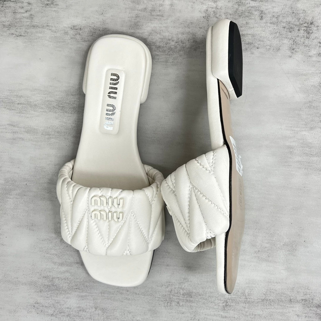 Miu Miu Slides "White"