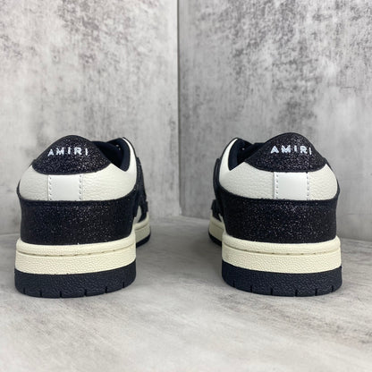 Amiri Skel Top Low "Black-White" Crystal