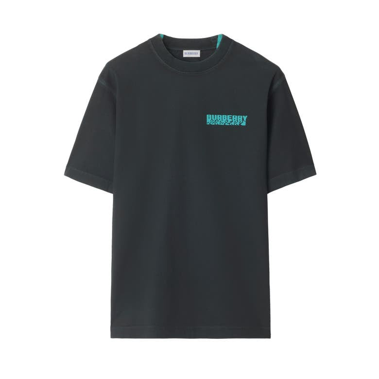 Burberry Warped Logo Cotton T-Shirt