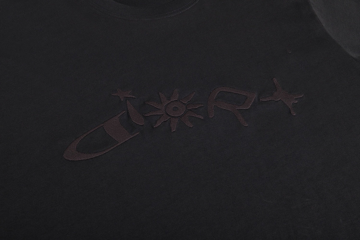 Dior x Lewis Hamilton Embroidered T-Shirt "Black Cotton Jersey"