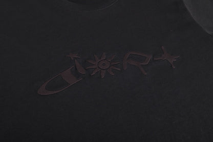 Dior x Lewis Hamilton Embroidered T-Shirt "Black Cotton Jersey"