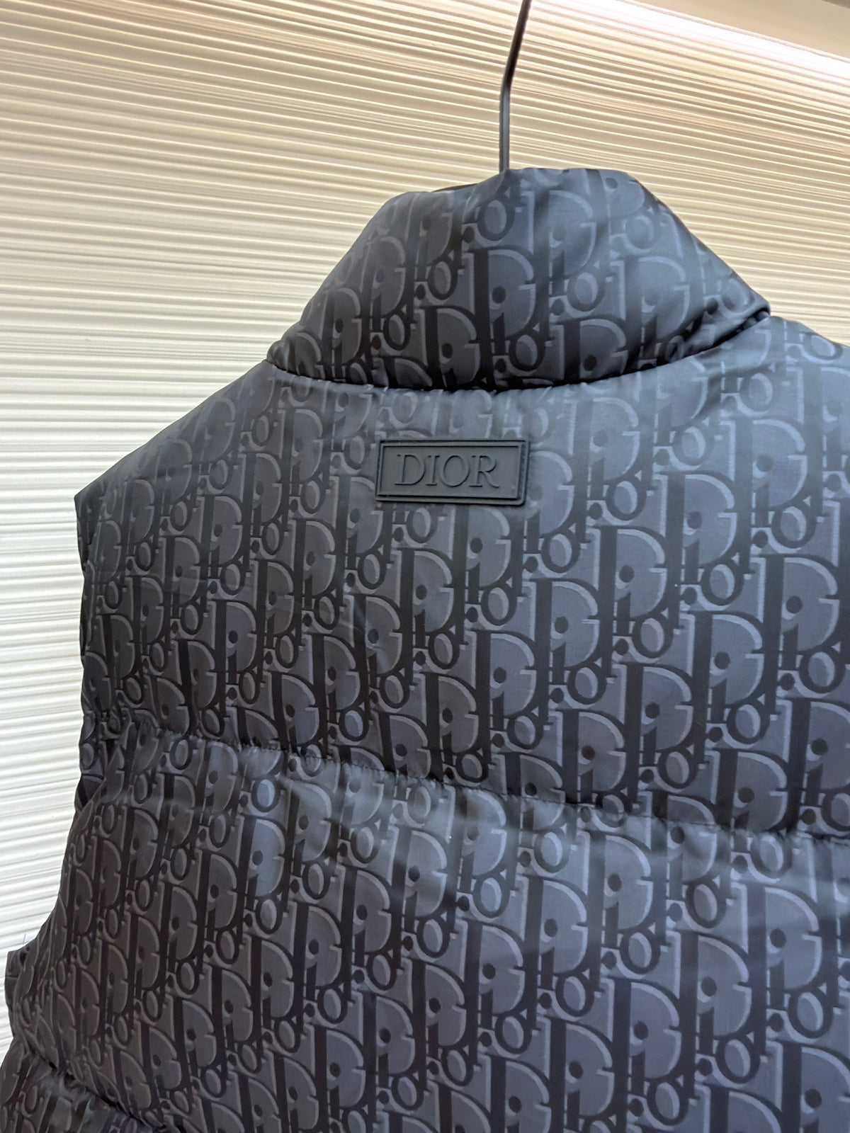 Dior Oblique Down Vest "Black Cotton-Blend Jacquard"