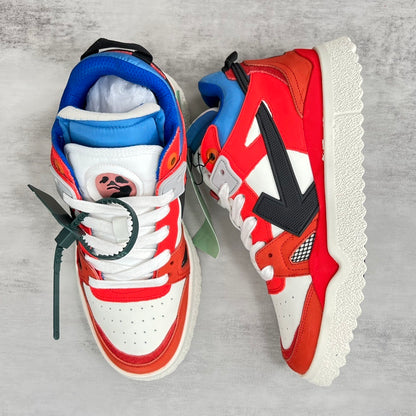 Off-White Sponge Mid "Red-Black-Blue"