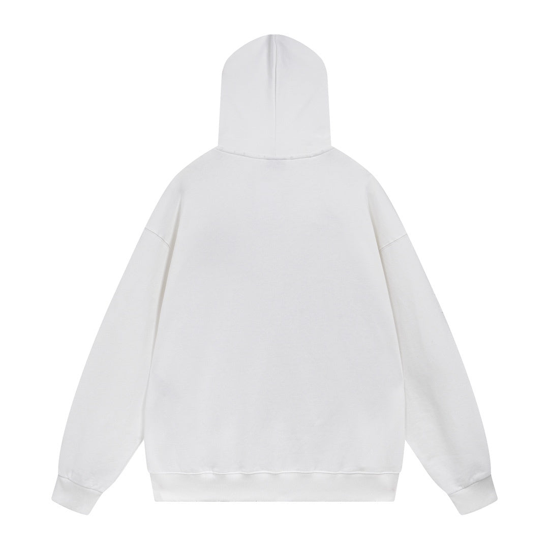 Balenciaga Distressed Caps Boxy Hoodie "White-Black"