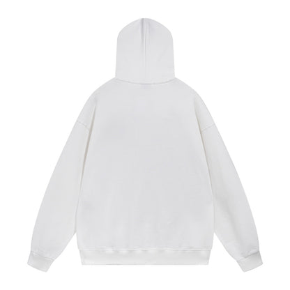 Balenciaga Distressed Caps Boxy Hoodie "White-Black"