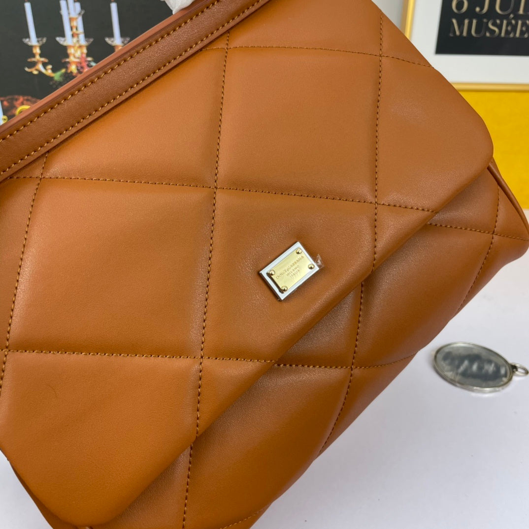 Dolce & Gabbana Sicily Quilted Leather Handbag