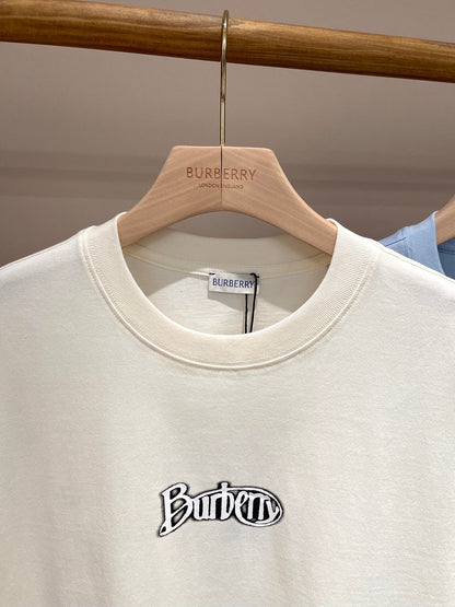 Burrberry Logo Cotton T-Shirt "White"