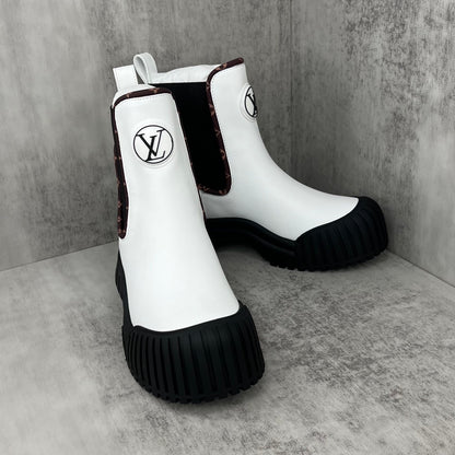 Louis Vuitton Ruby Flat Ankle Boots "White"