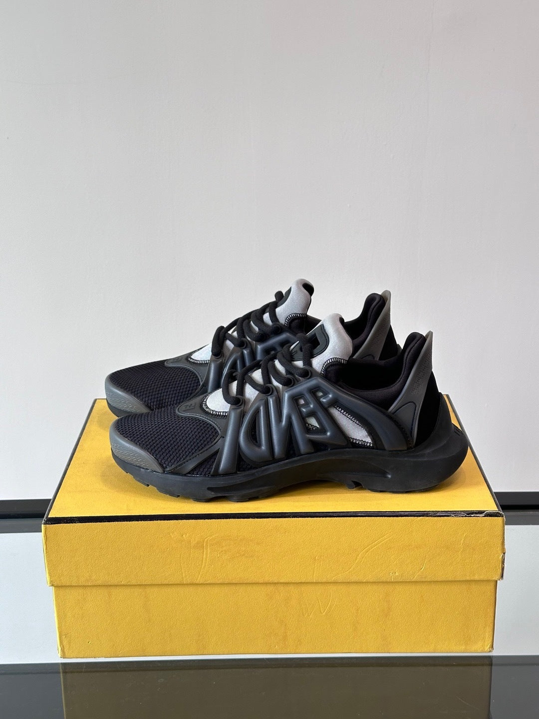 Fendi Tag Sneaker "Black-Grey"