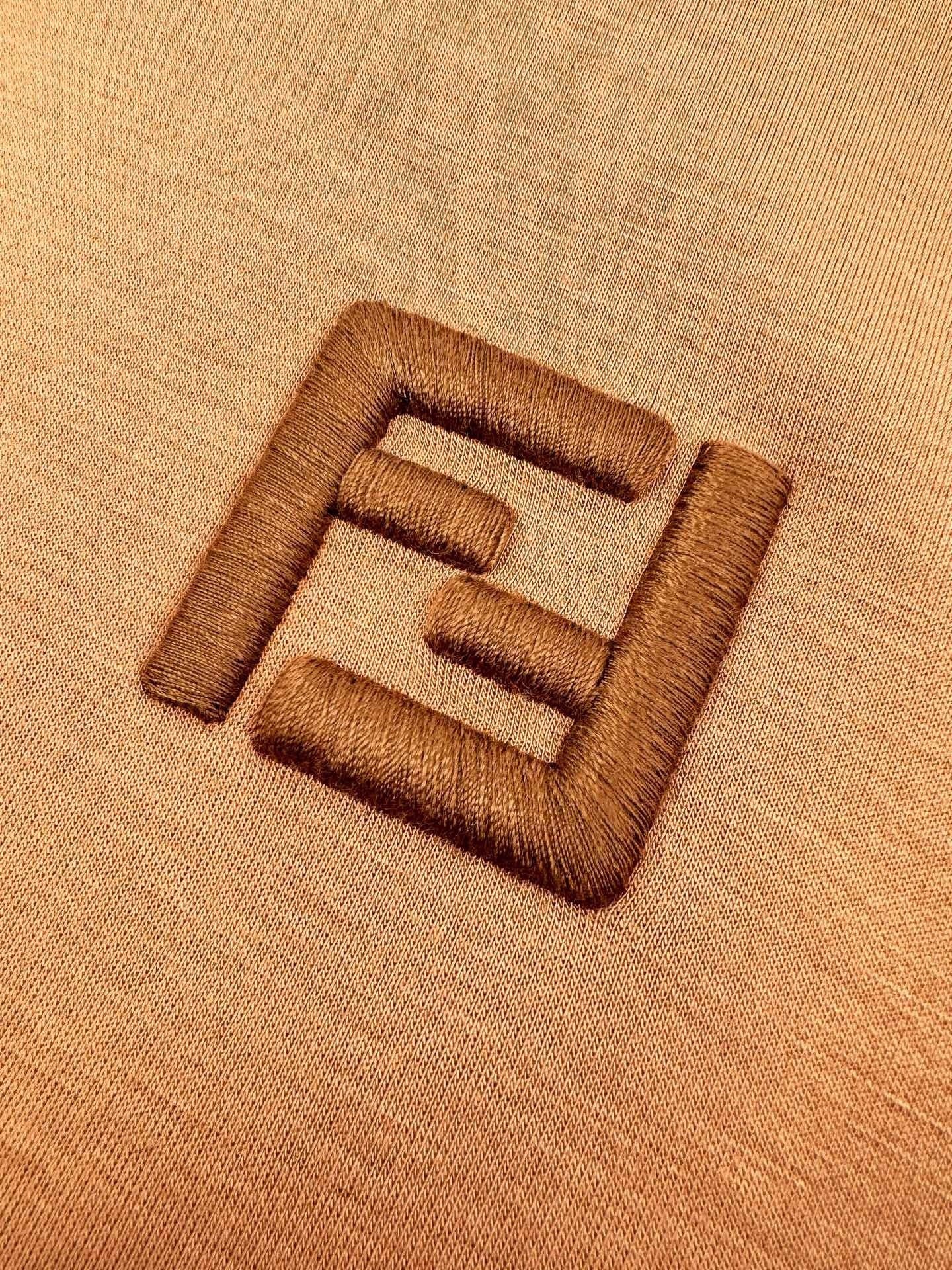 Fendi FF Embroidered Hoodie "Beige"