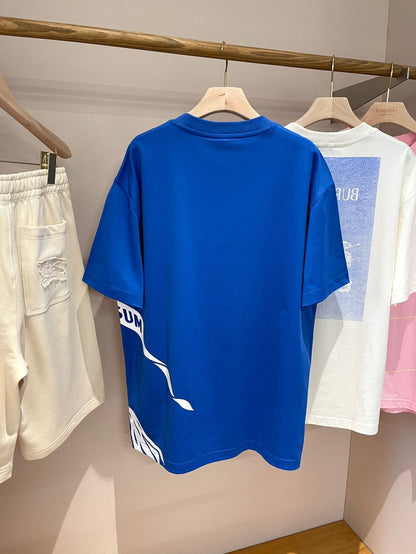 Burberry EKD Cotton T-Shirt "Blue"