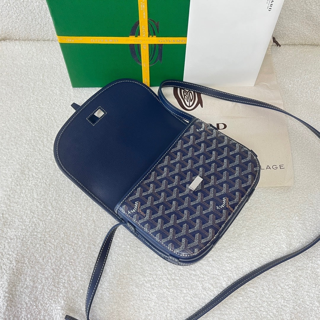 Goyard Belvedere PM Leather Handbag