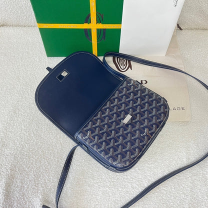 Goyard Belvedere PM Leather Handbag