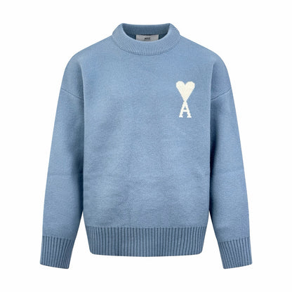 AMI Paris Ami De Coeur Sweater "Light Blue"
