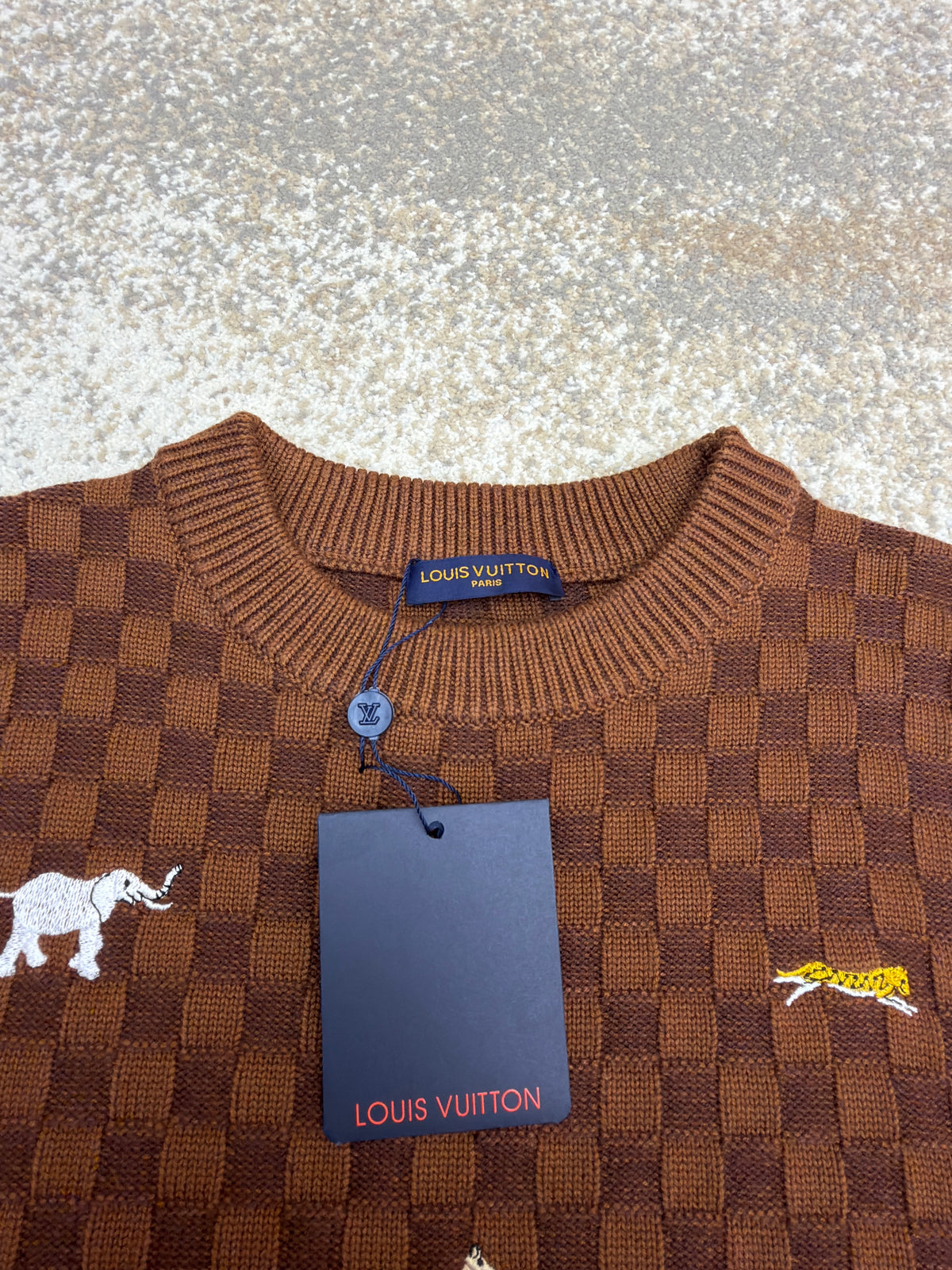 Louis Vuitton x The The Darjeeling Limited Embroidered Long-Sleeved Crewneck "Bourbon Brown"