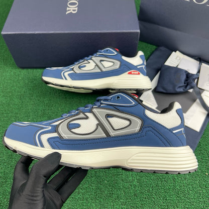 Dior B30 Countdown Sneaker "White Technical Mesh with Deep Blue and Red Technical Fabric"