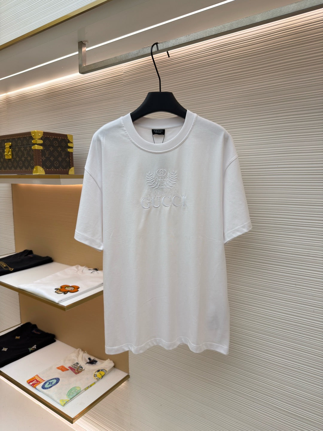 Gucci Cotton Jersey T-shirt with Embroidery "White"