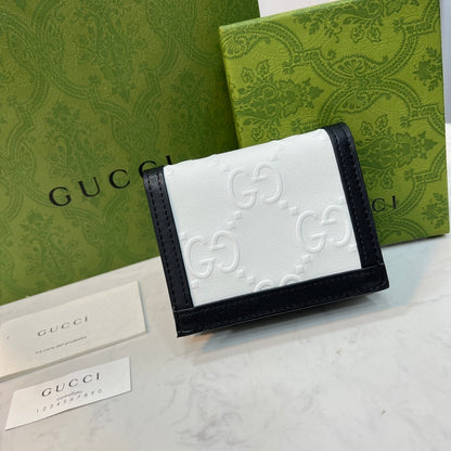 Gucci Wonka GG Monogram Embossed Card Case Wallet