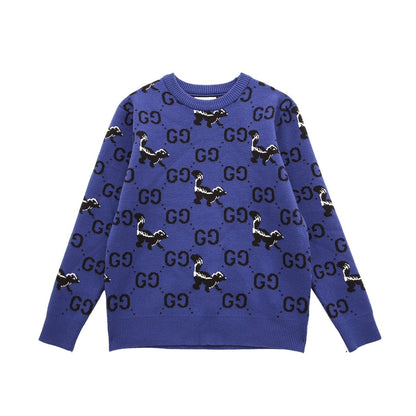 Gucci GG and Skunk Sweater "Purple-Black"