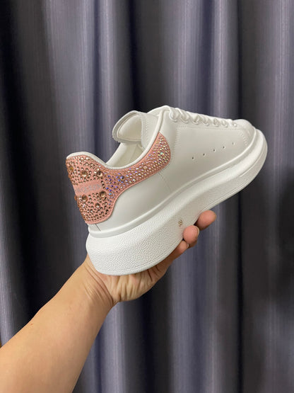Alexander McQueen Oversized "White-Pink Rhinestone"