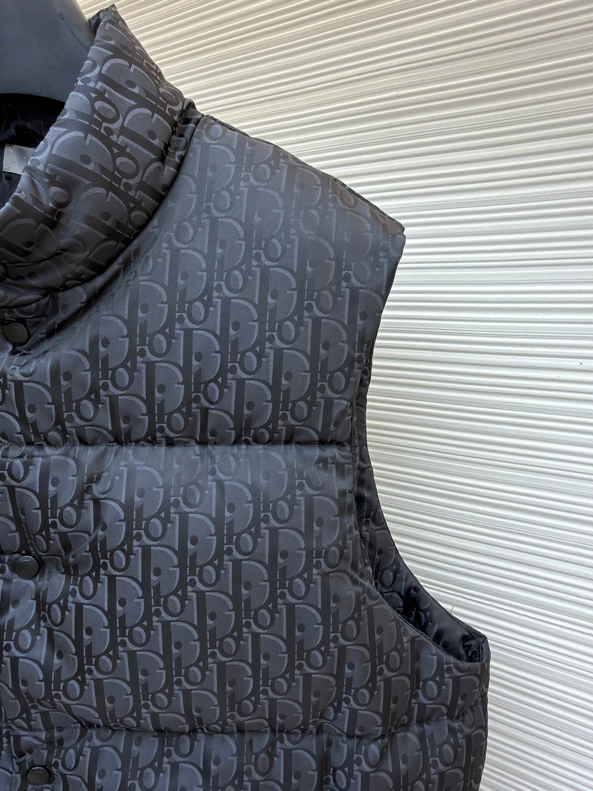Dior Oblique Down Vest "Black Cotton-Blend Jacquard"