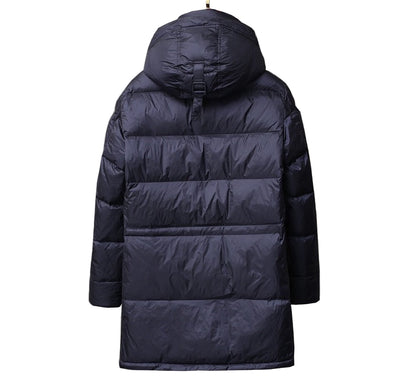 Burberry Lockwood Long Down Jacket "Navy Blue"