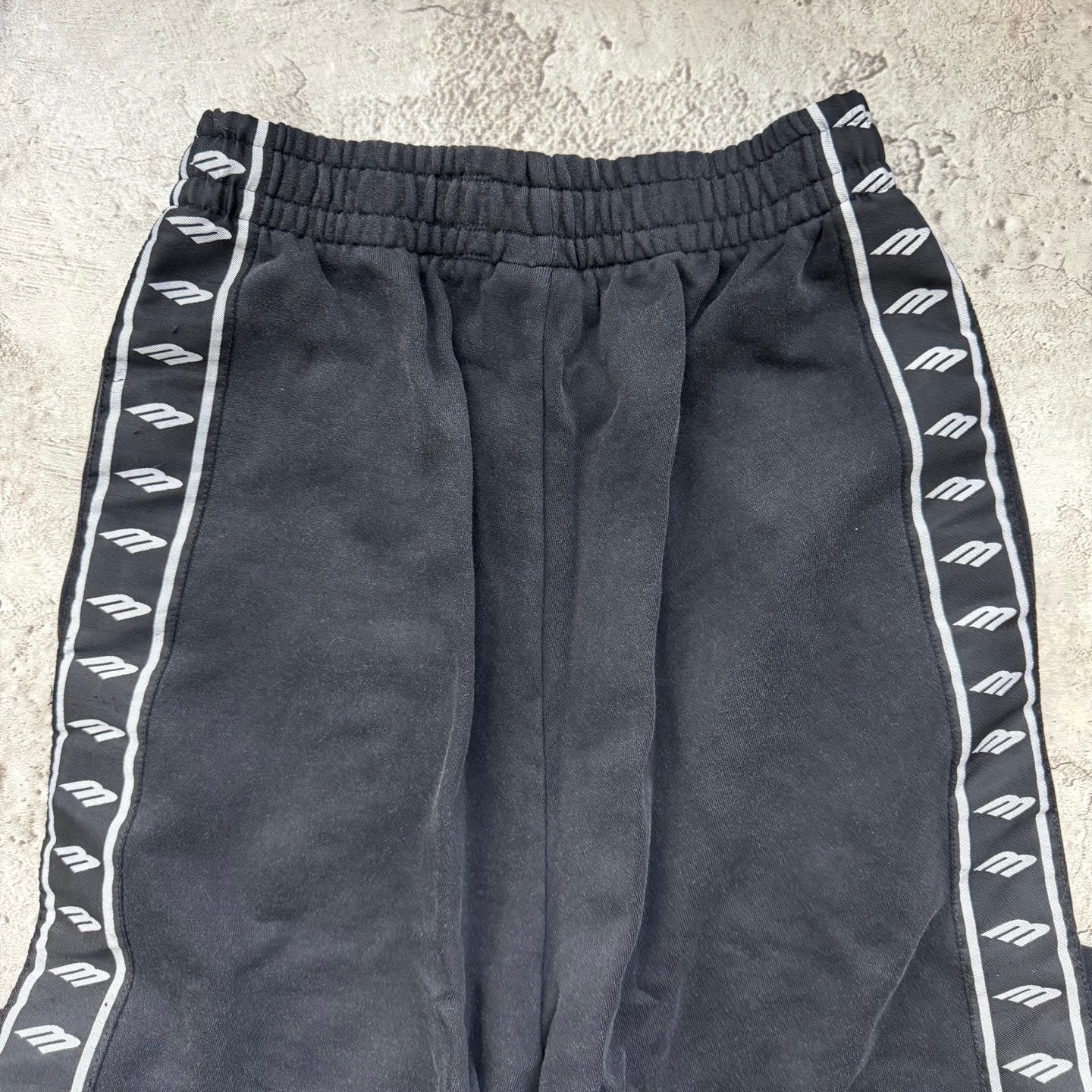 Balenciaga Stripe Baggy Pants "Washed Black-Grey"
