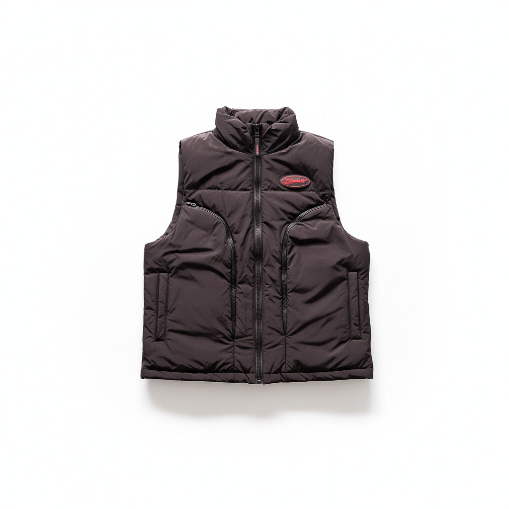Trapstar Hyperdrive Down Vest "Black-Red"