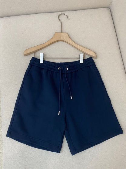 Moncler Cotton and Denim Shorts "Navy Blue"