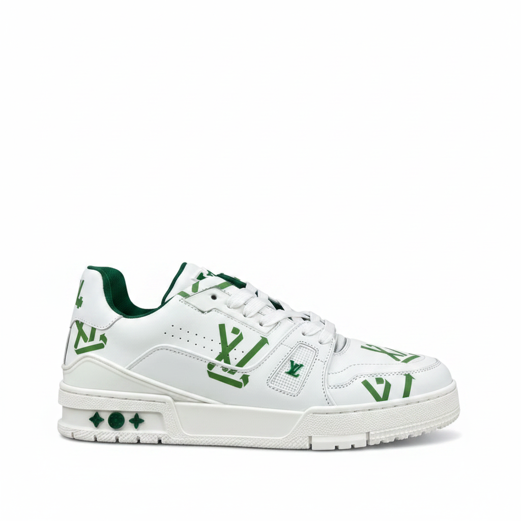 Louis Vuitton LV Trainers "White-Green Recycled"
