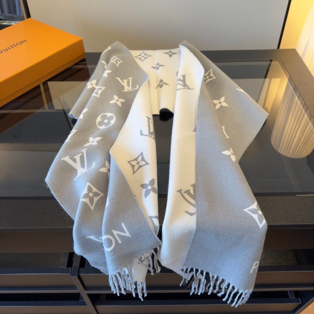 Louis Vuitton Monogram Scarf "Grey"