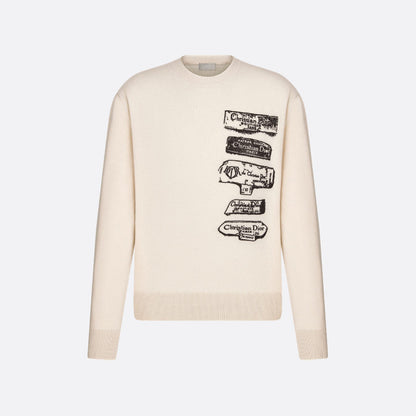 Dior Archives Labels Sweater "White"