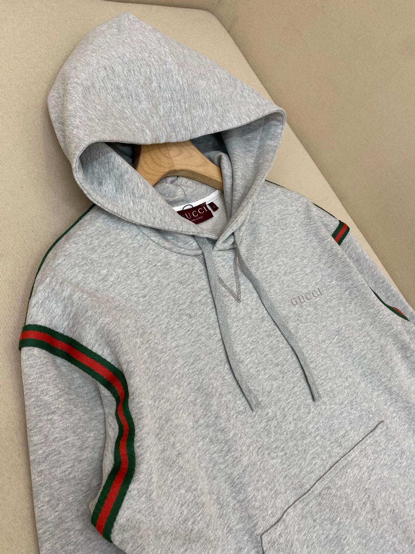 Gucci Cotton Jersey Hoodie "Grey"