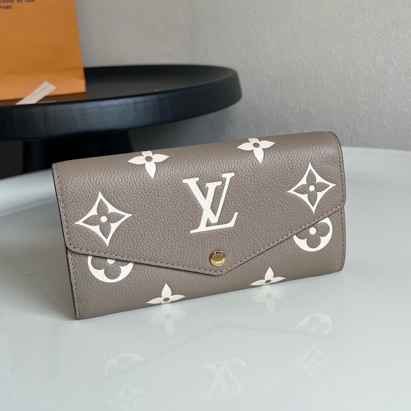 Louis Vuitton Sarah Wallet "Bicolour Monogram Empreinte Leather"
