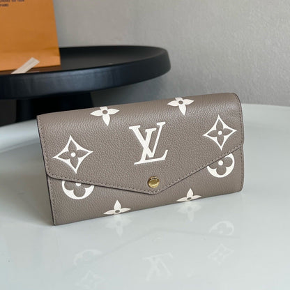 Louis Vuitton Sarah Wallet "Bicolour Monogram Empreinte Leather"