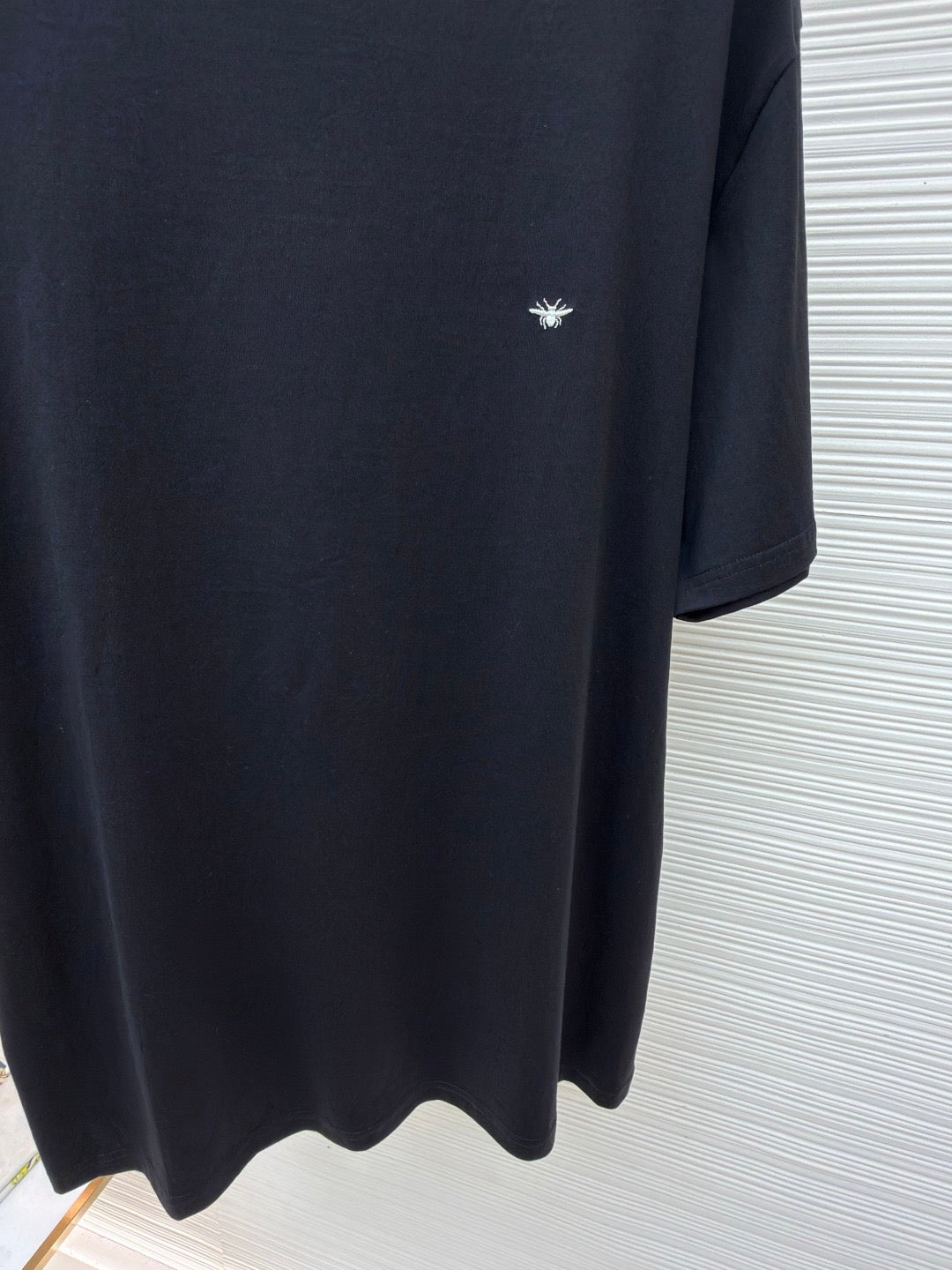 Dior Bee Embroidered T-shirt "Black Cotton Jersey"