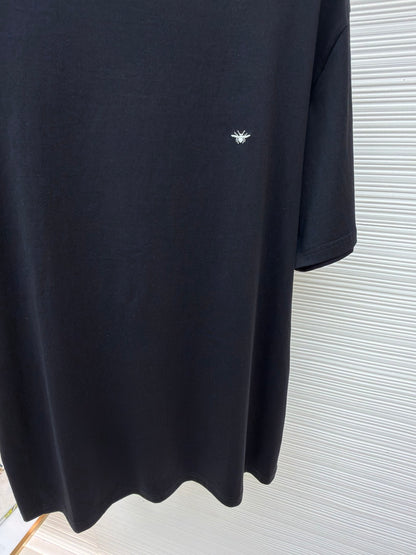 Dior Bee Embroidered T-shirt "Black Cotton Jersey"