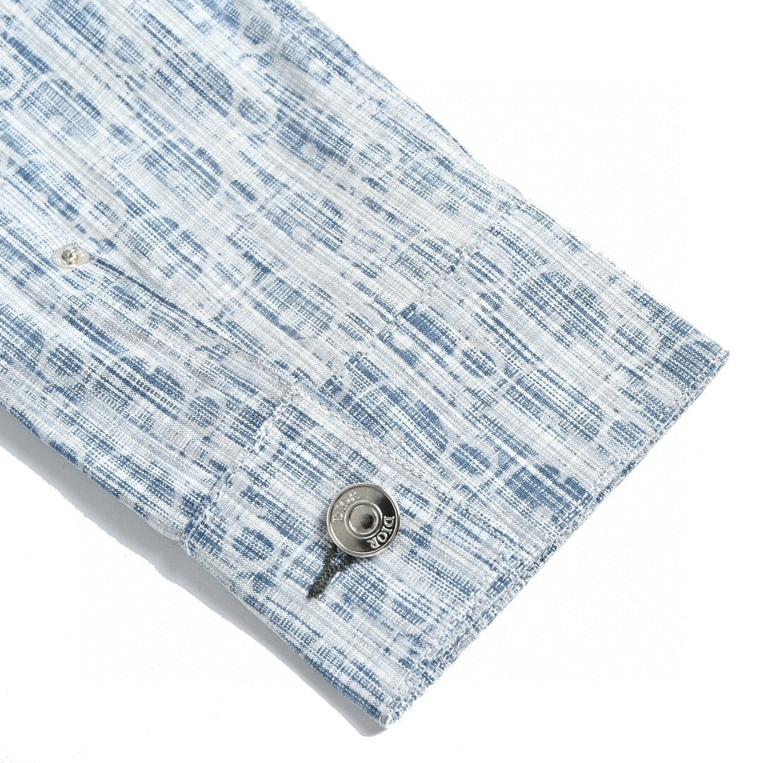 Dior Monogram Overshirt "White-Blue"