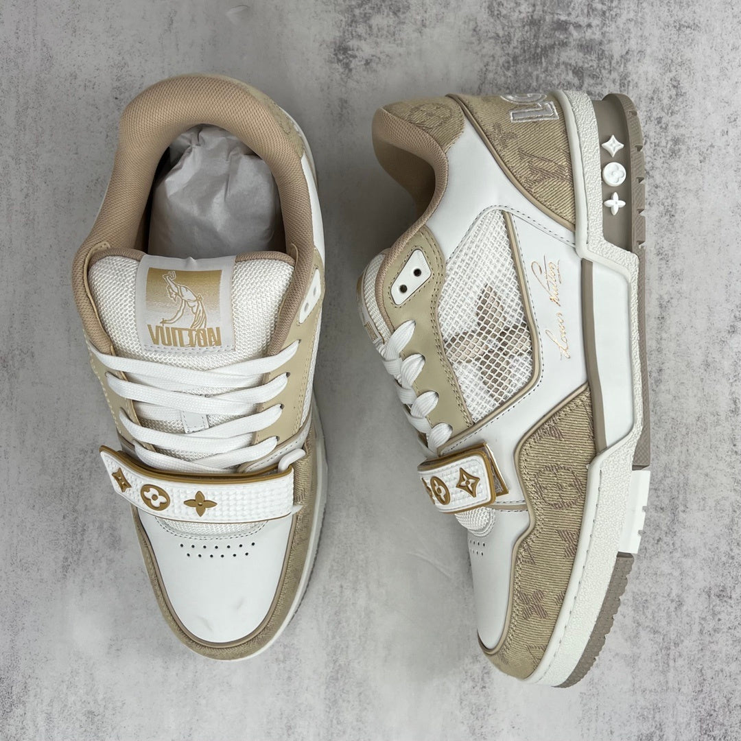 Louis Vuitton Trainers Velcro Strap "Beige"