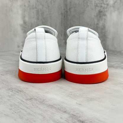 Hermes Gliss Slip-On "White"