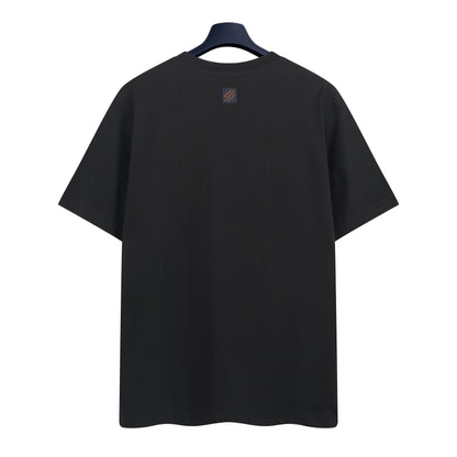 Louis Vuitton Graphic Cotton T-Shirt "Black"